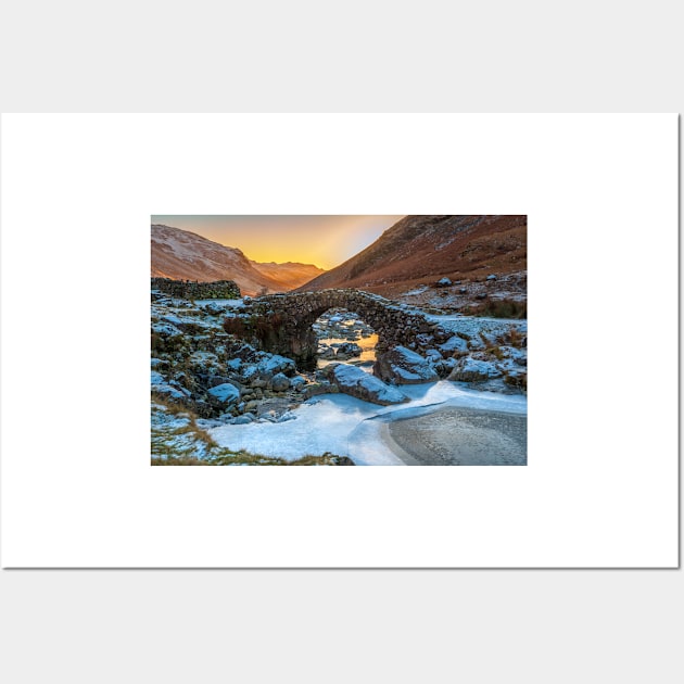 The packhorse bridge in Eskdale Wall Art by geoffshoults